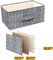Sorbus Nightstand with 3 Drawers - Furniture Storage for Bedroom, Closet, Office Organization - Steel Frame, Wood Top, Pastel Fabric Bin